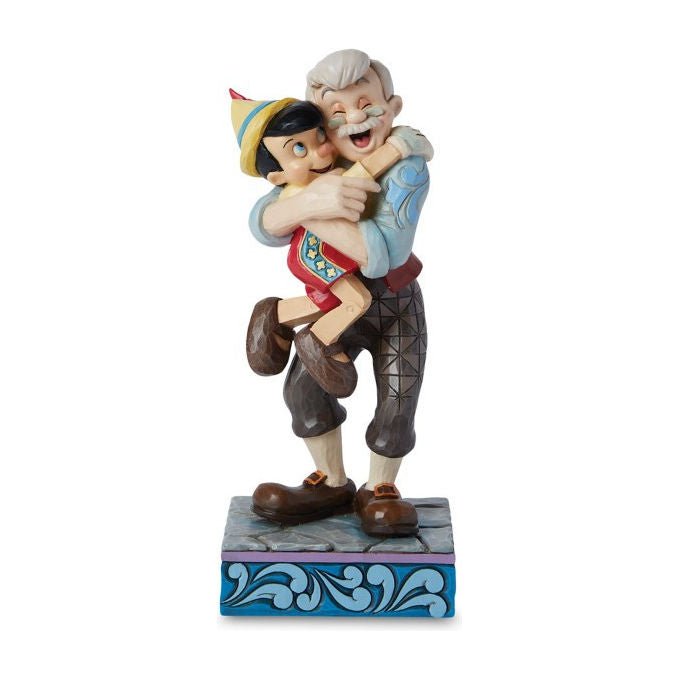 Disney Traditions Geppetto e Pinocchio Statuetta Decorativa in Resina Jim Shore - Yeppon