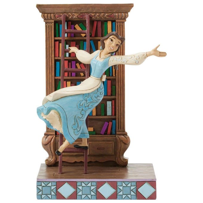 Enesco Statuetta Bella nella sua Biblioteca Disney Traditions Jim Shore Resina