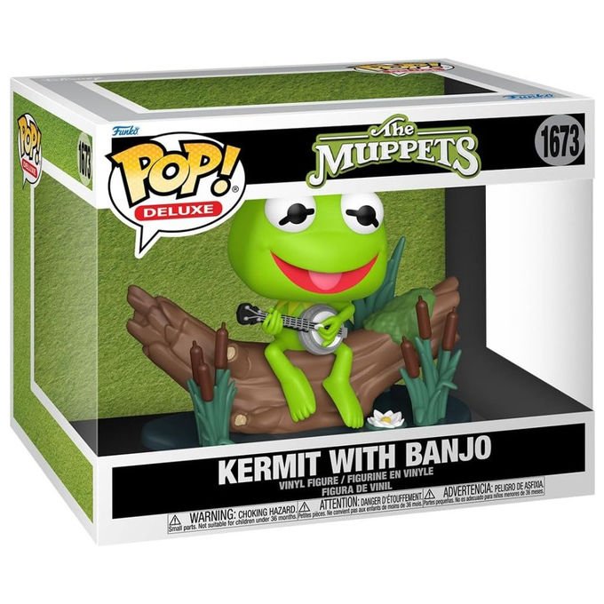Funko The Muppets Pop! Deluxe Figura Vinile Kermit con Banjo 9 cm