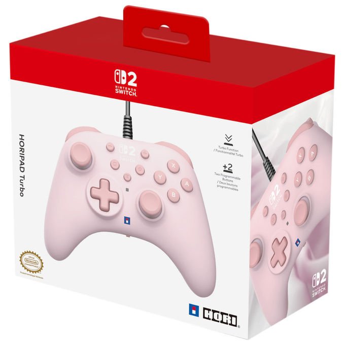 Hori Gamepad USB Rosa Horipad Turbo per Nintendo Switch