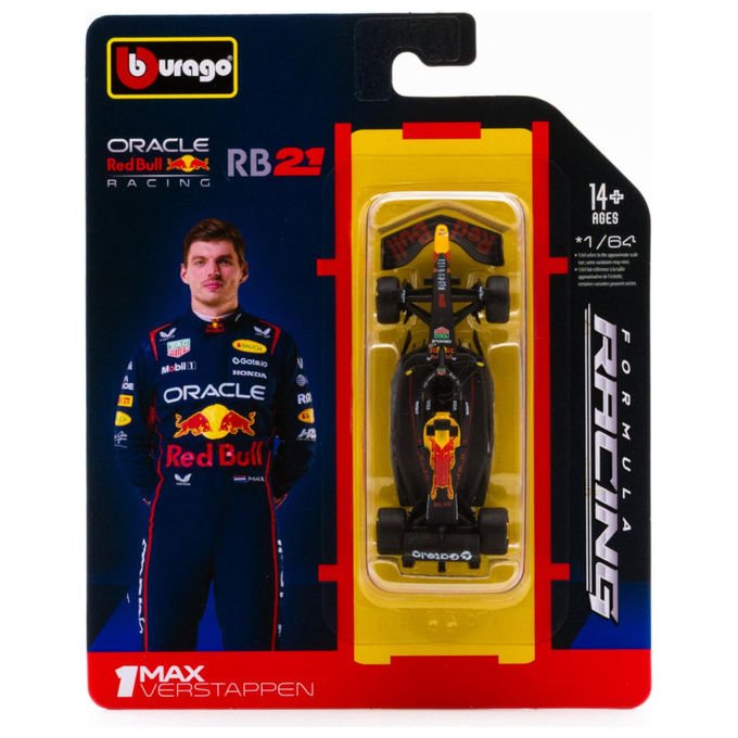 Bburago Red Bull Racing RB21 2025 #1 Max Verstappen Scala 1:64 Multicolore