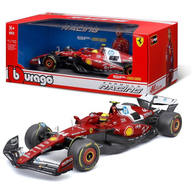 Bburago Ferrari SF-25 #44 Hamilton 2025 Modellino in Scala 1:18