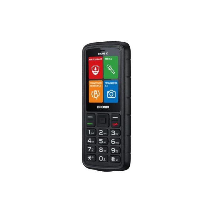 Brondi Telefono Cellulare Rugged Iron X Nero Dual SIM Resistente - Yeppon