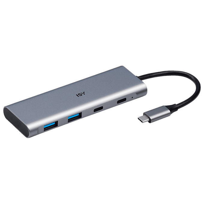 ISY, Hub USB-C, 2x USB-A e 2x USB-C, Alluminio, Plug and Play