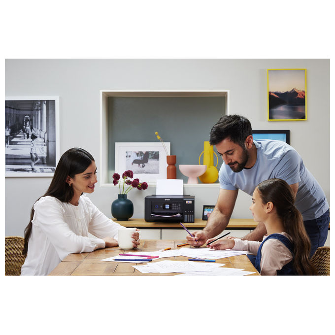 Epson EcoTank ET-2850, Stampante Multifunzione Inkjet A4, Serbatoi Ricaricabili, Wi-Fi