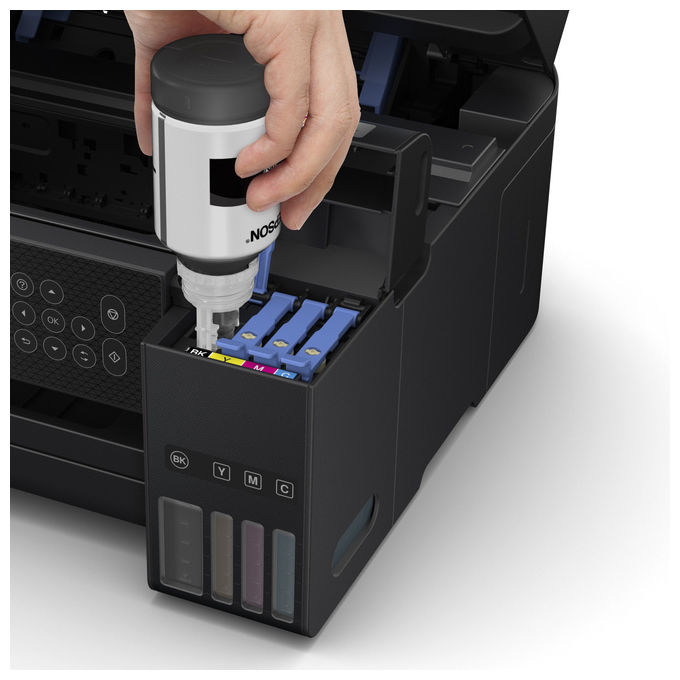 Epson EcoTank ET-2850, Stampante Multifunzione Inkjet A4, Serbatoi Ricaricabili, Wi-Fi