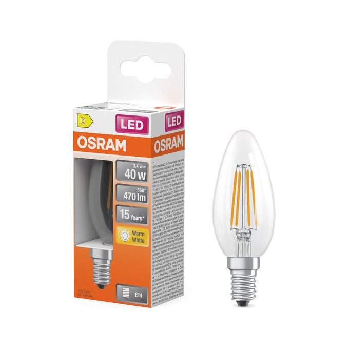 Osram Lampadina LED Bianco caldo 2700 K 3.4 W E14