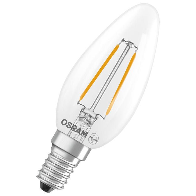 Osram, Lampada LED a Filamento, Classic B 1.8W, E14, 4000K, Vetro Trasparente - Yeppon