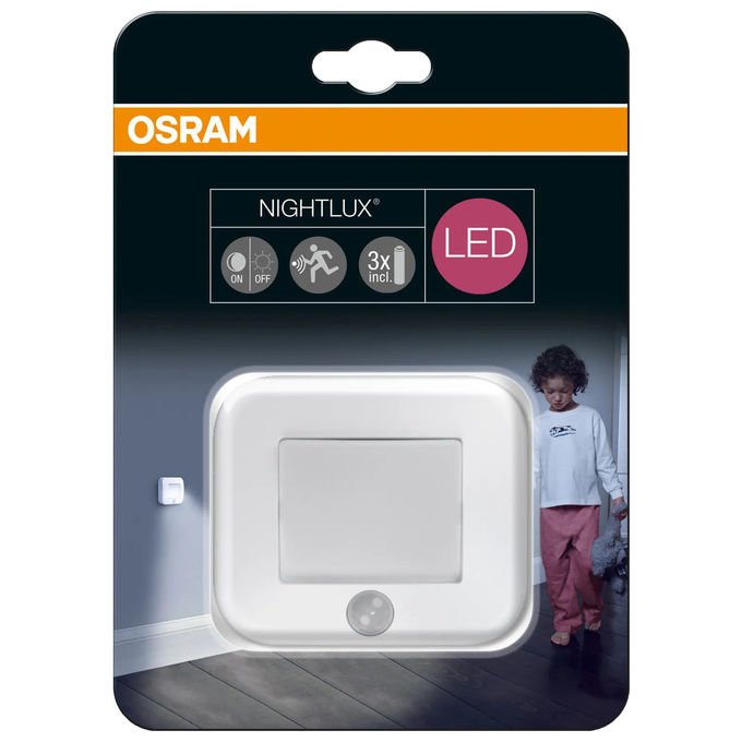 Osram Nightlux Hall Lampada Notturna LED Bianca con Sensore di Movimento IP54