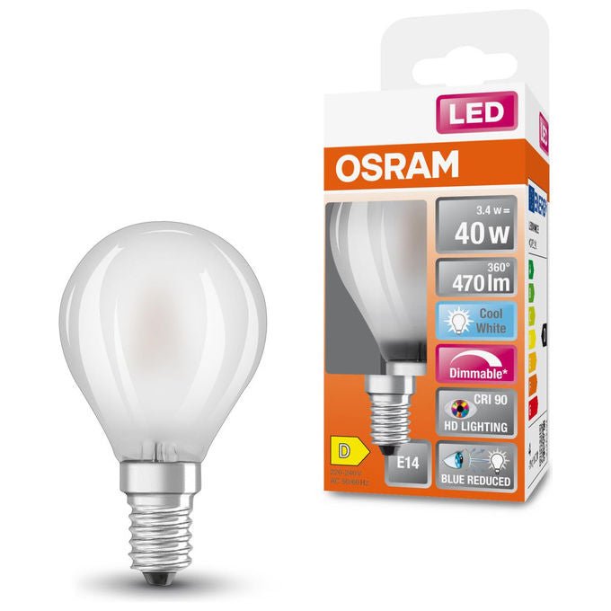 Osram Homelighting Lampada LED E14 3.4 W Bianco Freddo Monocolore