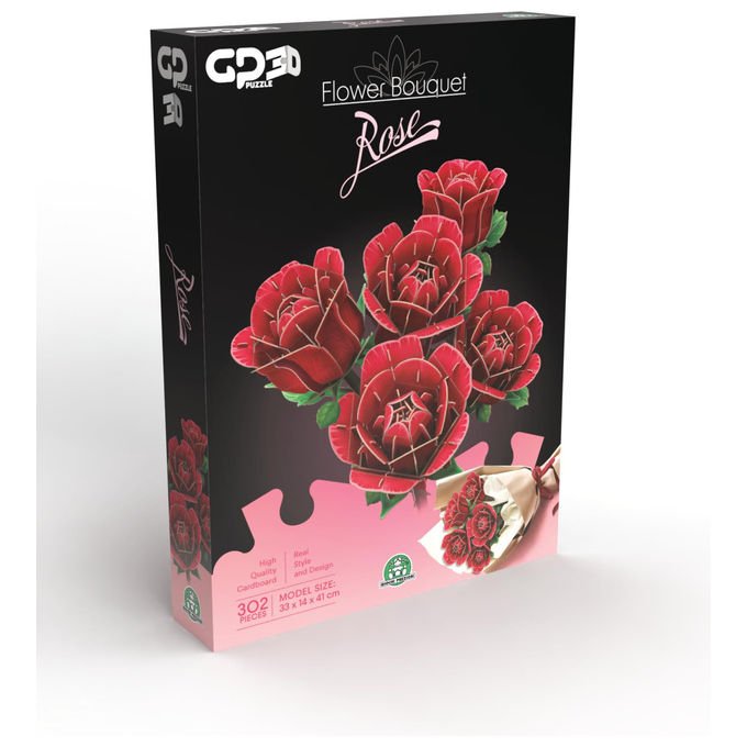 GP TOYS Puzzle 3D Bouquet di Rose Multicolore