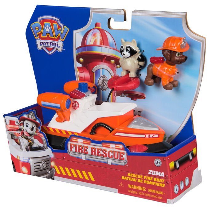 Spin Master PAW Patrol Barca di Salvataggio di Zuma con Personaggio e Salvagente