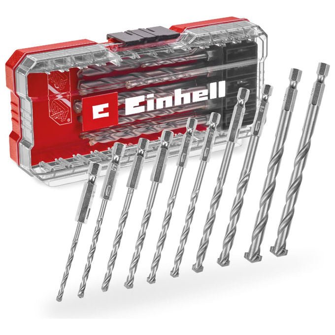 Einhell Set di Punte per Muratura 10 Pezzi Acciaio