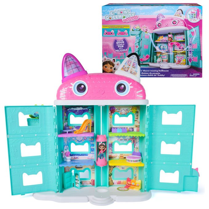 Spin Master Gabby's Dollhouse The Movie Casa delle Bambole 60 cm Con Personaggio e Accessori
