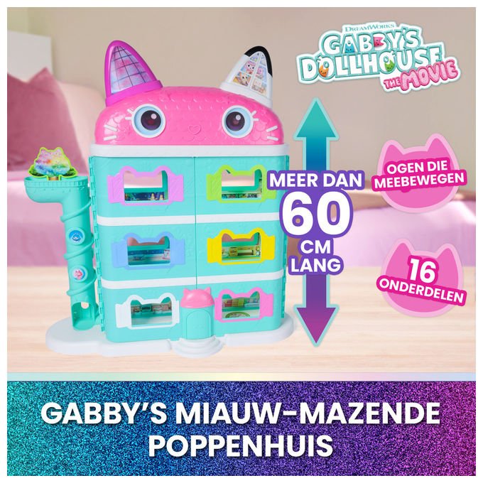 Spin Master Gabby's Dollhouse The Movie Casa delle Bambole 60 cm Con Personaggio e Accessori