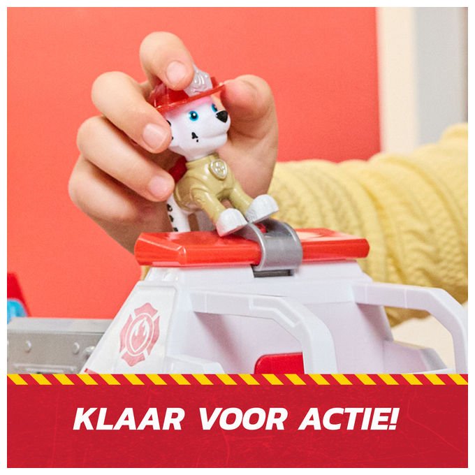 Spin Master Paw Patrol Camion Pompieri Marshall Luci e Suoni con Lanciatore Rapido
