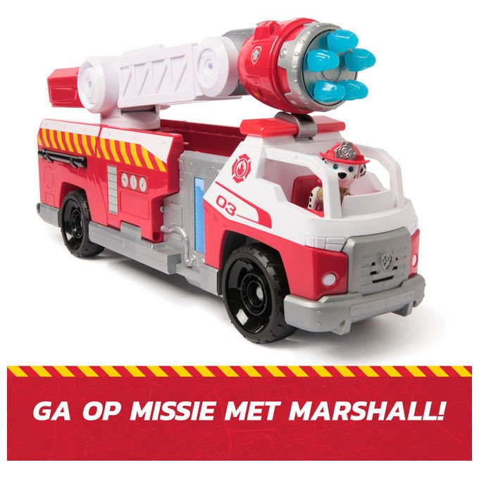 Spin Master Paw Patrol Camion Pompieri Marshall Luci e Suoni con Lanciatore Rapido