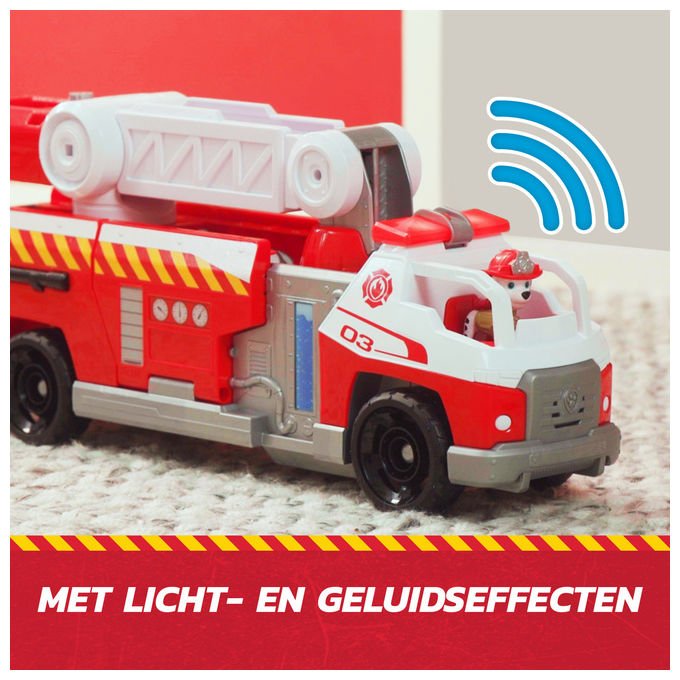 Spin Master Paw Patrol Camion Pompieri Marshall Luci e Suoni con Lanciatore Rapido