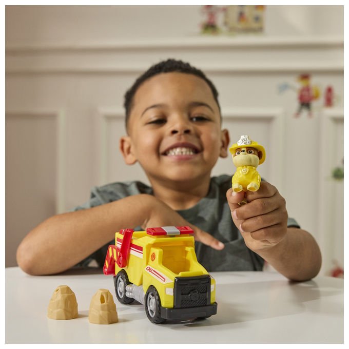 Spin Master Paw Patrol Camion dei Pompieri di Rubble Veicolo con Personaggio e Proiettili