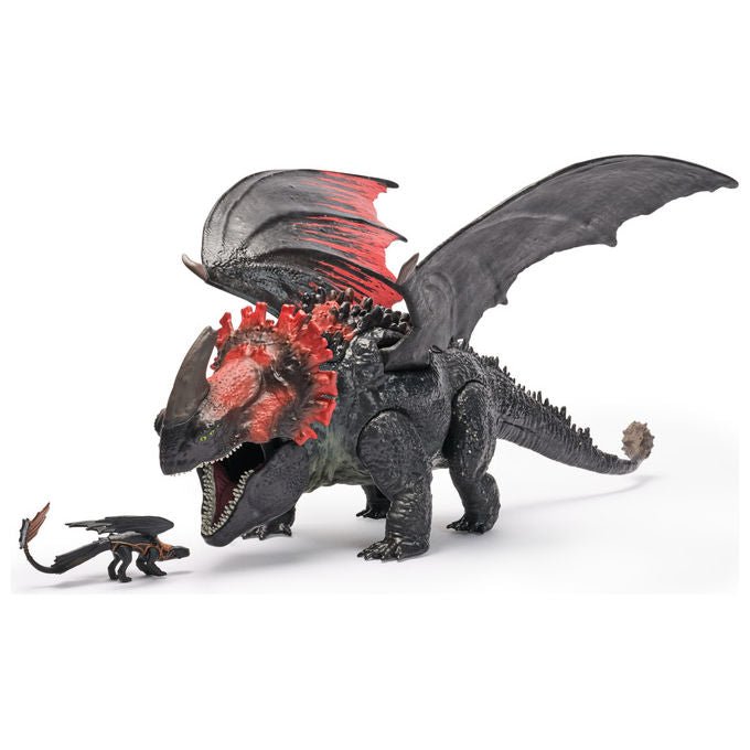 Spin Master Drago Morte Rossa Furia Divoratrice con Mini Sdentato Giocattolo Multicolore