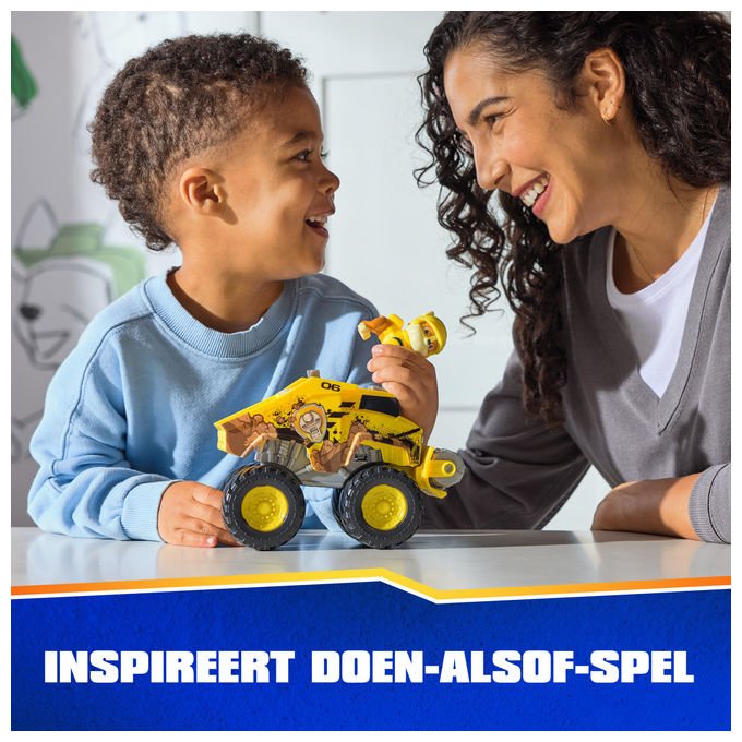 Spin Master Paw Patrol Rescue Wheels Bulldozer di Rubble Veicolo Giocattolo Trasformabile