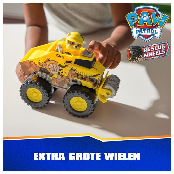 Spin Master Paw Patrol Rescue Wheels Bulldozer di Rubble Veicolo Giocattolo Trasformabile
