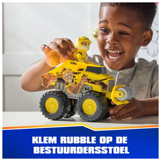 Spin Master Paw Patrol Rescue Wheels Bulldozer di Rubble Veicolo Giocattolo Trasformabile