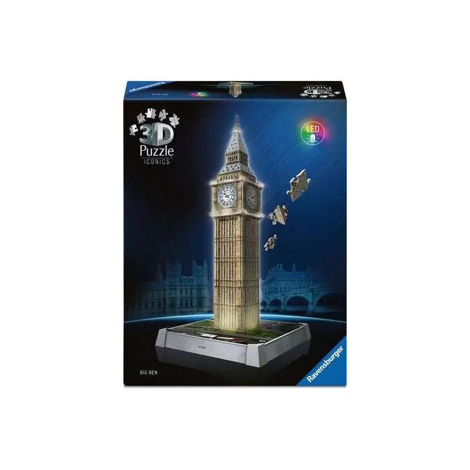 Ravensburger Puzzle 3D Big Ben Night Edition con LED 216 Pezzi