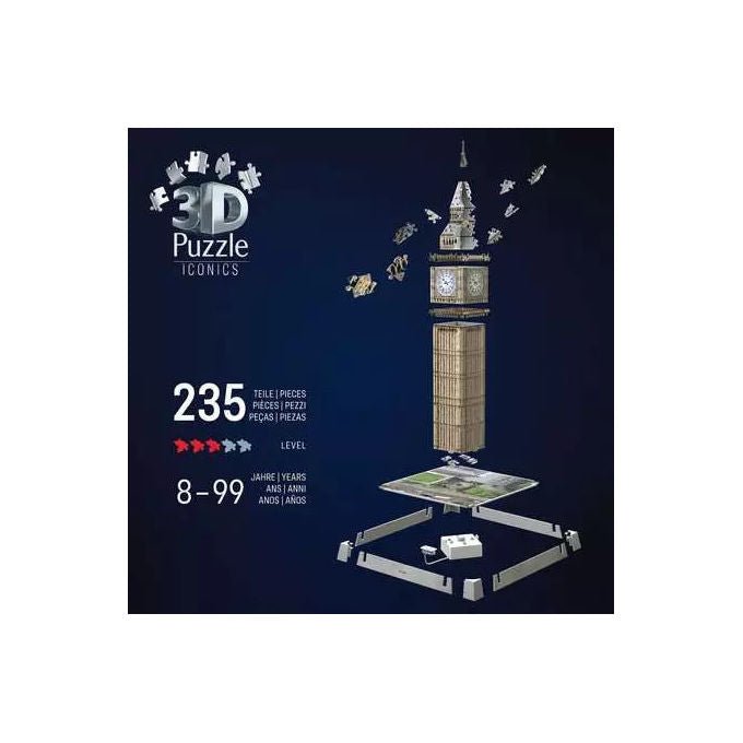 Ravensburger Puzzle 3D Big Ben Night Edition con LED 216 Pezzi