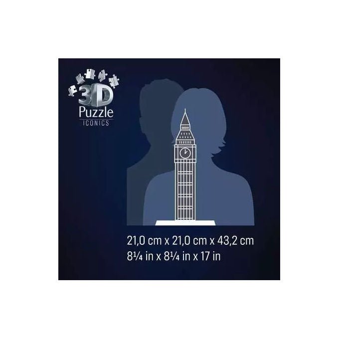 Ravensburger Puzzle 3D Big Ben Night Edition con LED 216 Pezzi