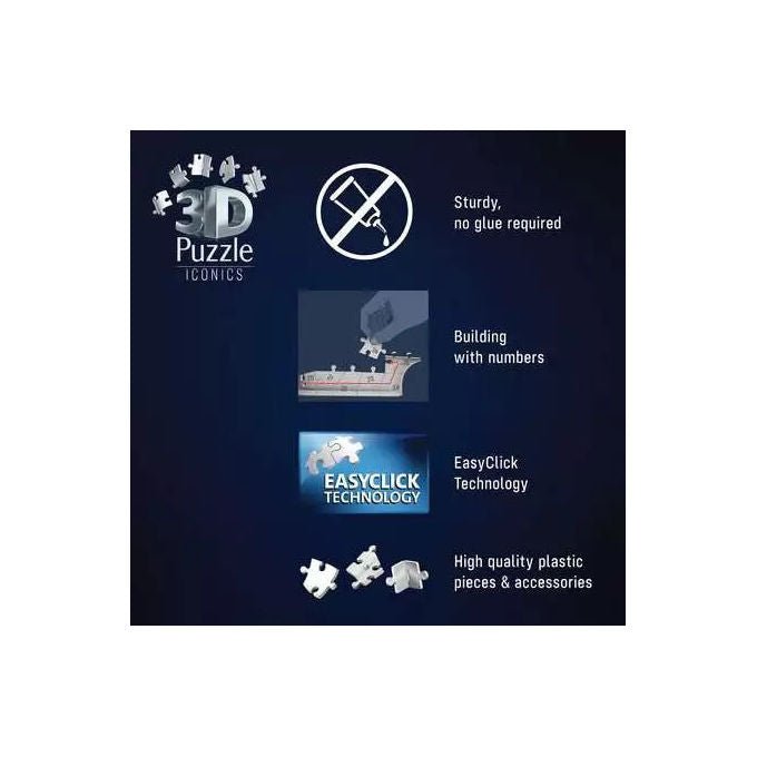 Ravensburger Puzzle 3D Big Ben Night Edition con LED 216 Pezzi
