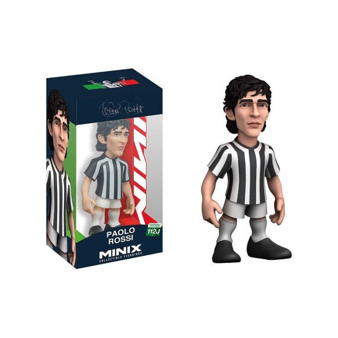 Minix Statuetta Paolo Rossi Juventus Da Collezione 12 cm Vinile Maglia Bianconera