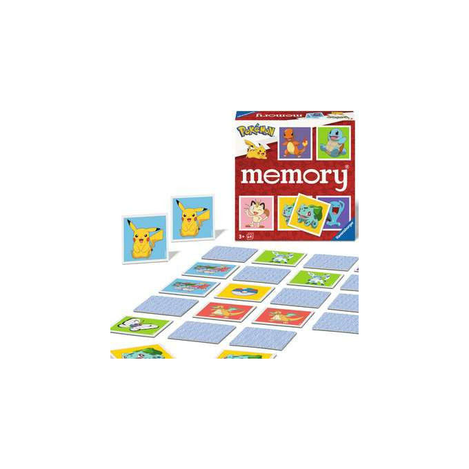 Ravensburger 24853 memory Pokémon Gioco di Memoria 64 Carte 32 Coppie 2-8 Giocatori dai 3 Anni