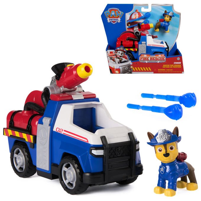 Spin Master Paw Patrol Veicolo Antincendio di Chase con Personaggio e Lanciamissili