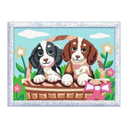 Ravensburger CreArt Kit Artistico Picnic con i Cuccioli Dipingere con i Numeri 9+ Anni