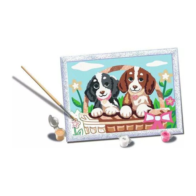 Ravensburger CreArt Kit Artistico Picnic con i Cuccioli Dipingere con i Numeri 9+ Anni