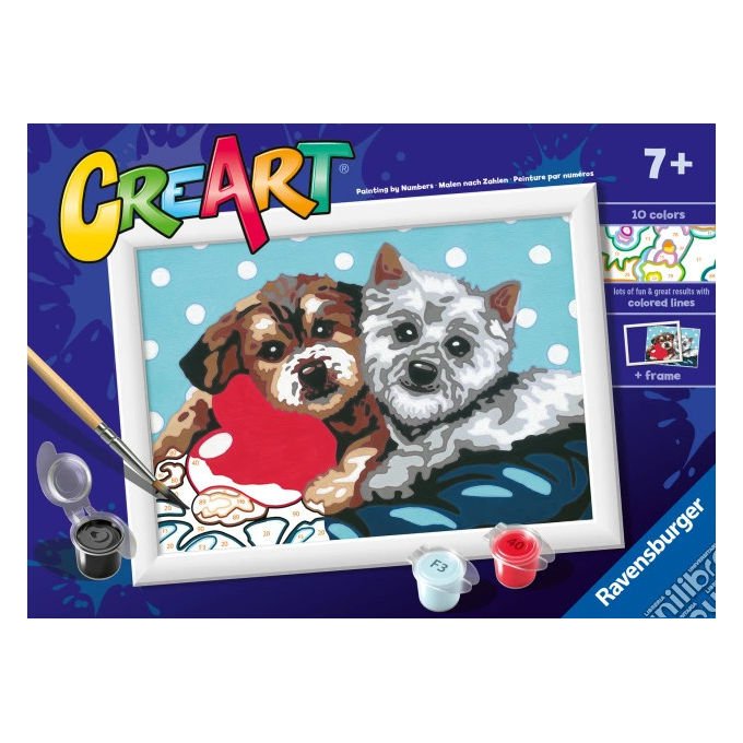 Ravensburger CreArt Kit Artistico Numerato Amici a Quattro Zampe Creativo 7+