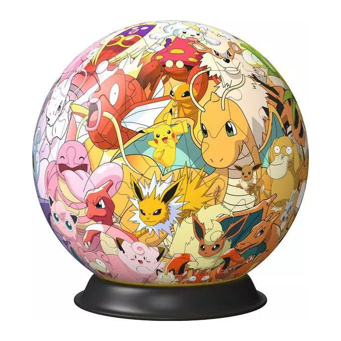 Ravensburger Puzzle 3D Pokémon Kanto Region Palla 73 Pezzi Cartoni