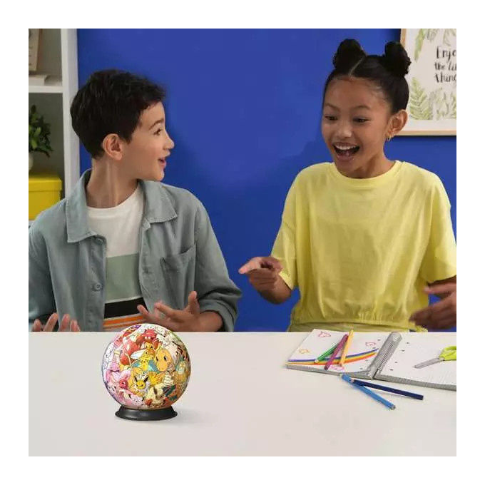 Ravensburger Puzzle 3D Pokémon Kanto Region Palla 73 Pezzi Cartoni