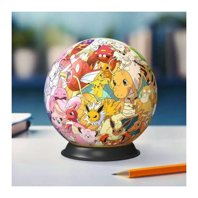 Ravensburger Puzzle 3D Pokémon Kanto Region Palla 73 Pezzi Cartoni