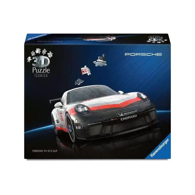 Ravensburger Puzzle 3D Iconics Porsche 911 GT3 Cup 108 Pezzi