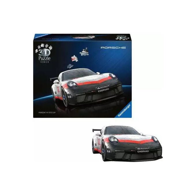 Ravensburger Puzzle 3D Iconics Porsche 911 GT3 Cup 108 Pezzi