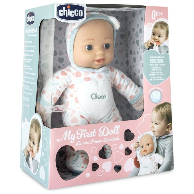 Chicco La Mia Prima Bambola Tessuto Morbido Massaggiagengive a Forma di Cuore