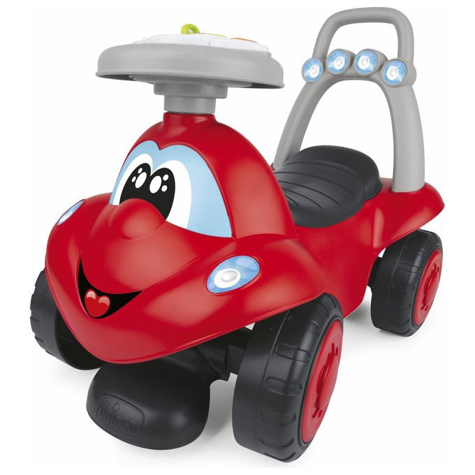 Chicco Classic Billy WalkandRide Primi Passi e Cavalcabile 2 in 1 Rosso Grigio e Nero