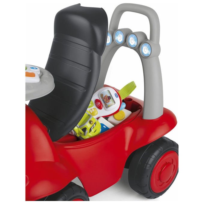 Chicco Classic Billy WalkandRide Primi Passi e Cavalcabile 2 in 1 Rosso Grigio e Nero