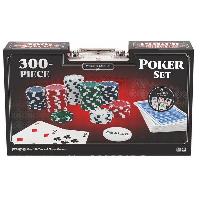 Goliath Set Poker con 300 Fiches 2 Mazzi di Carte e 5 Dadi