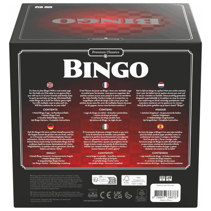 Goliath Gioco da Tavolo Bingo Classic Deluxe 20 Min Festa