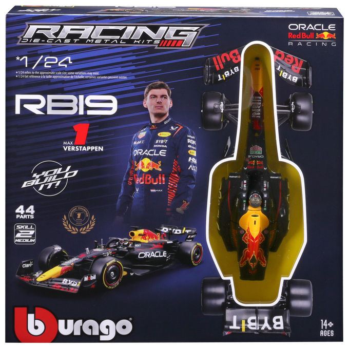 Bburago 28501 Modellino Auto F1 Red Bull RB19 Max Verstappen Kit di Montaggio Scala 1:24