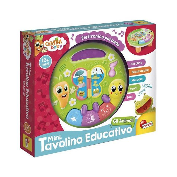 Lisciani Carotina Mini Tavolino Educativo Animali 12 - 24 Mesi - Yeppon