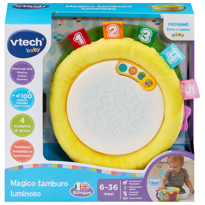VTech Magico Tamburo Luminoso Bilingue Gioco Interattivo con Suoni e Luci